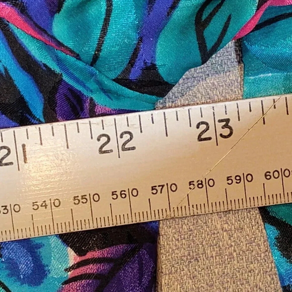 Alia Women's Blue/Pink/Purple Long Sleeve Button Up  Blouse in Size Medium - Picture 8 of 9